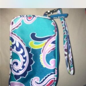 Vera Bradley Teal Paisley Wristlet